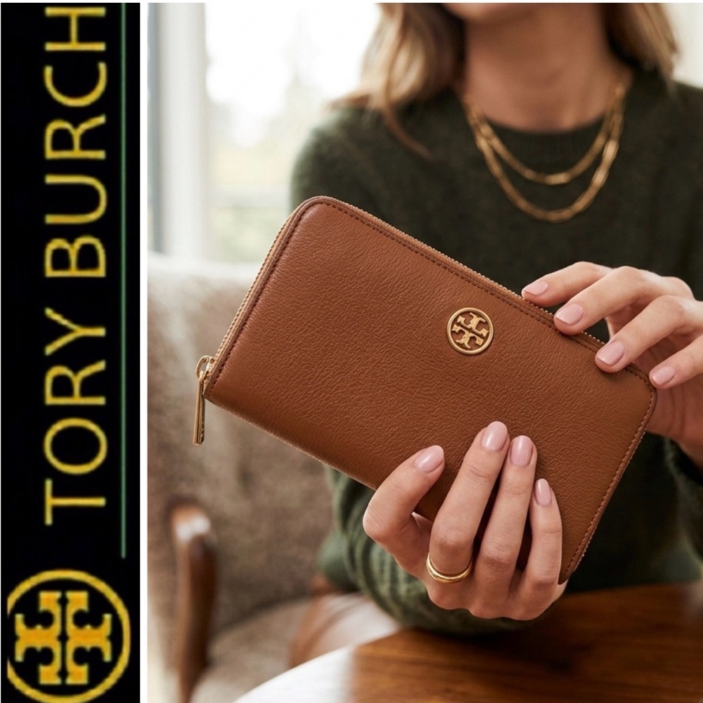 Tory Burch Leather Zipper Wallet - Picture 2 of 10